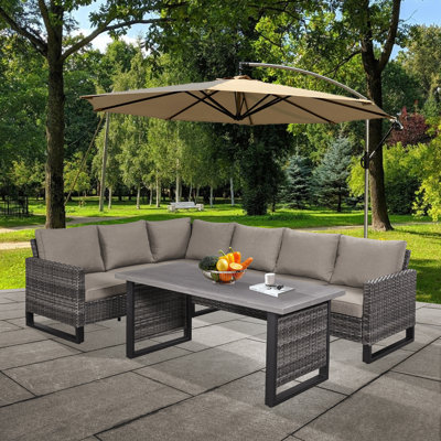 Miapetra 31.1'' Wide Rectangle Wicker Patio Sofa with Cushions