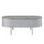 Table basse grise ultrabrillante avec rangement fonctionnel et look élégant pour l'espace de vie