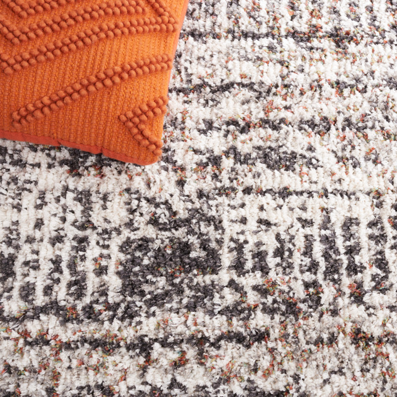 Jericho Shag Performance Abstract Rug, Square 5'3"