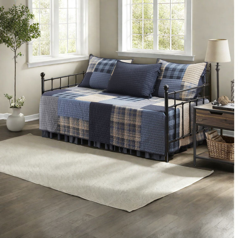 Ensembles de literie de style campagne moderne, coton confortable, conception de lit de jour confortable