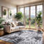 Tapis floral intérieur / extérieur-2099127885