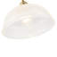 Vintage Large Single Light Dome-Shaped Striped Glass Pendant Light    -105813329