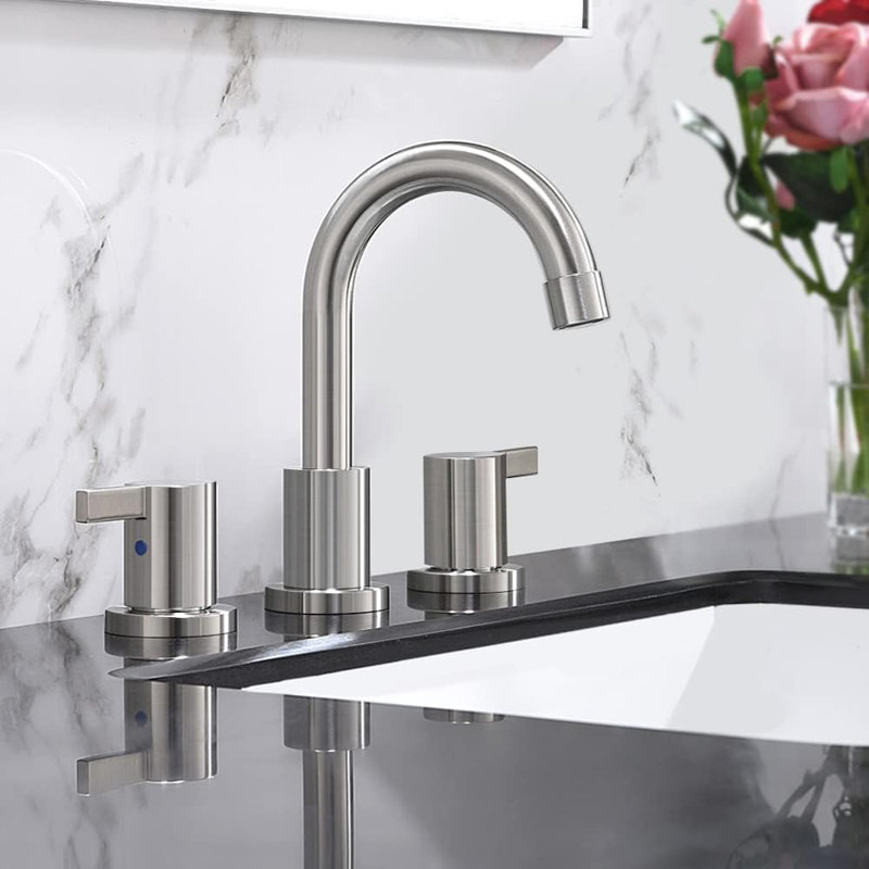 NO 2-handle Bathroom Faucet with Drain Assembly