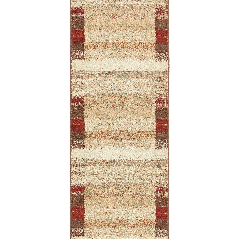 Tapis abstrait multicolore Cotati, Tapis de couloir 2 pi 7 po x 10 pi