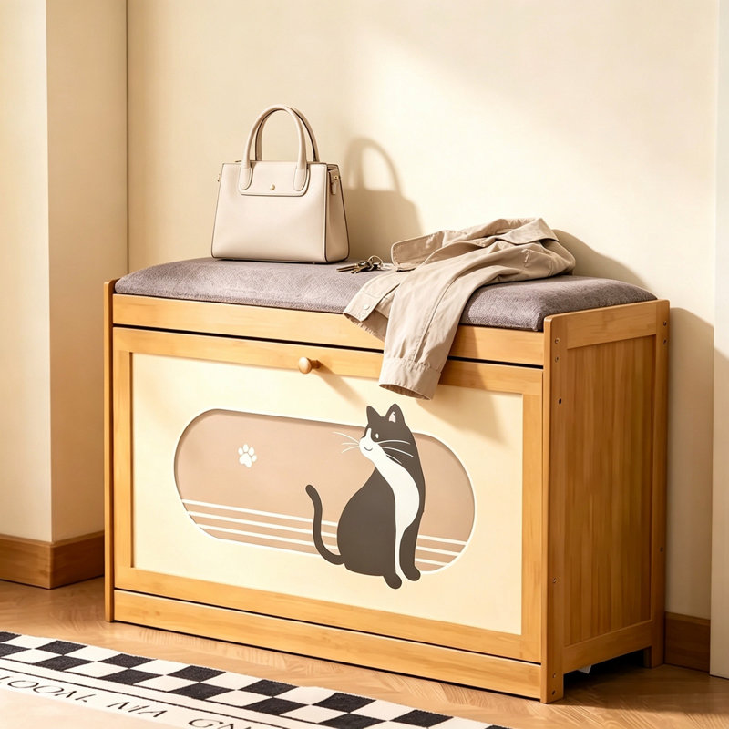 6 Pair Shoe Storage Bench