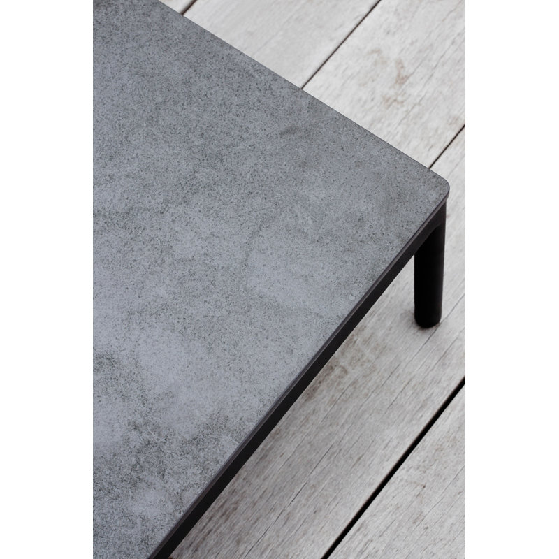 Riad 48" Coffee Table with Ceramic Top, Gray, Anthracite, Ceramic