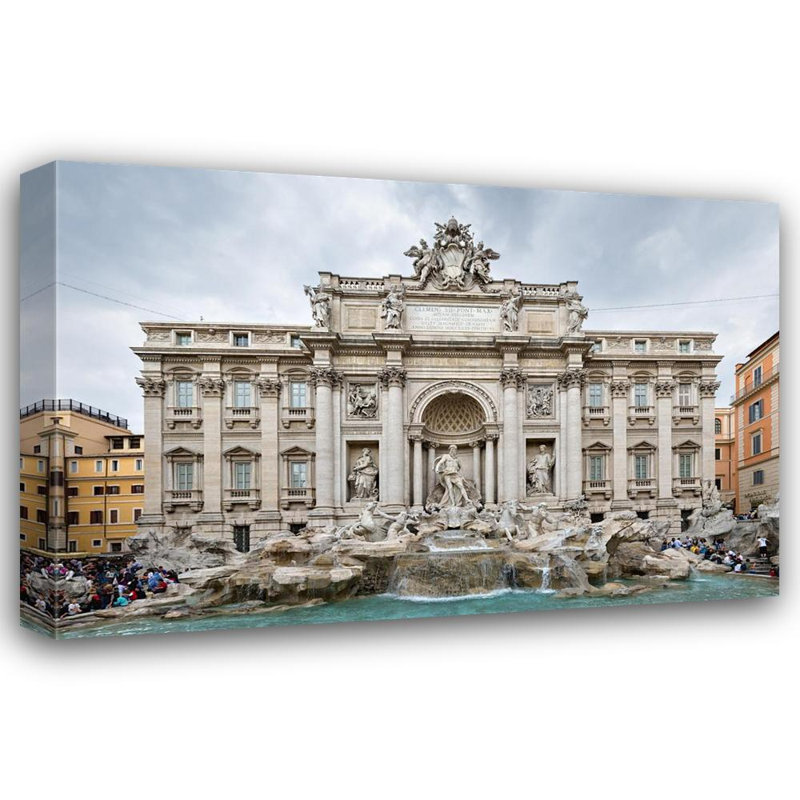 Fontaine de Trevi, Rome, Italie, H 16 po x l 24 po
