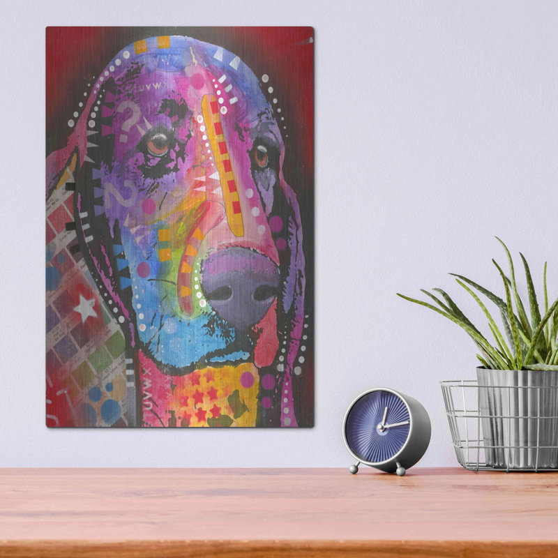«Pantone Pop Basset Hound» par Dean Russo, H 16 po x l 12 po