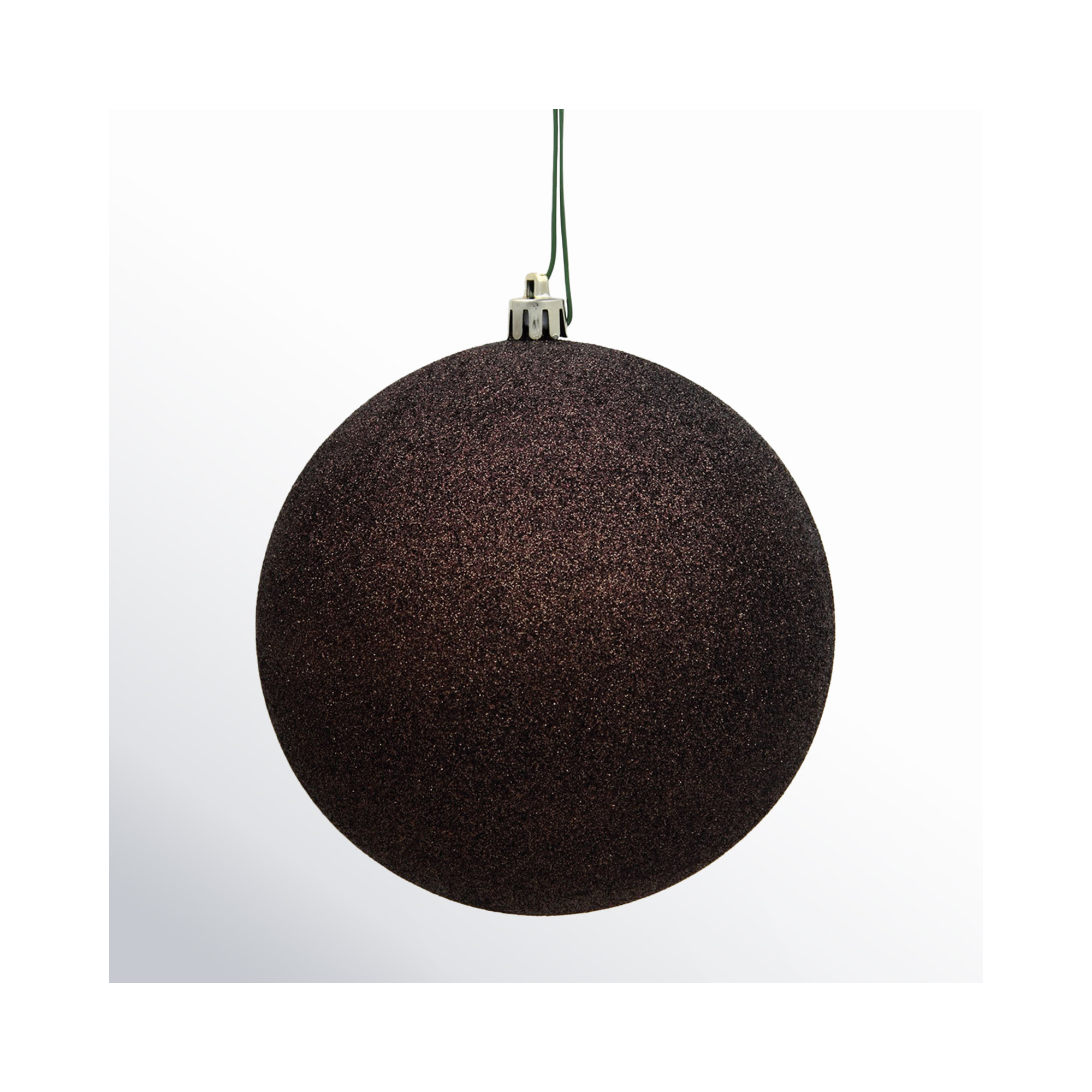 Holiday Décor Ball Ornament, 2.4" , Chocolate Glitter