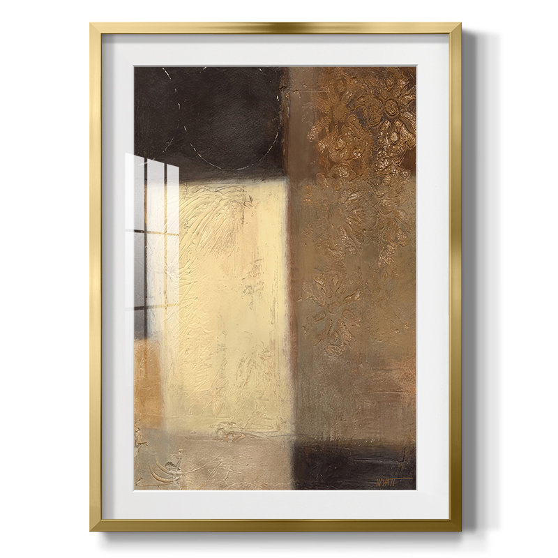 Ivoire et onyx II - impression encadrée, H 25,5 po x l 17,5 po, Doré