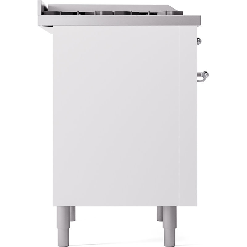 ILVE Nostalgie II 36 Dual Fuel Range, knobs, Antique White/Brass, Natural Gas
