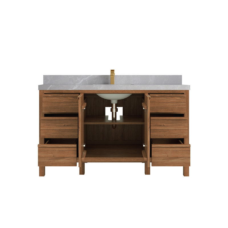 Teck Elizabeth 60 po X P 22 po De salle de bain , Gris perle