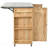Wood Kitchen Island with Stainless Steel Top-1805535269