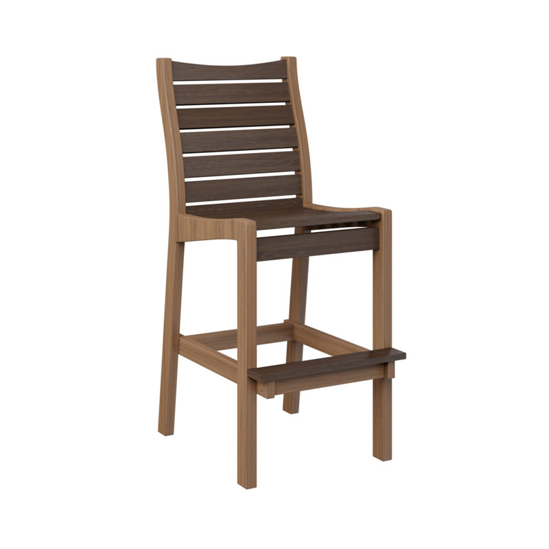 Bristol Outdoor Bar Stool, Antique Mahogany, Brazilian Walnut