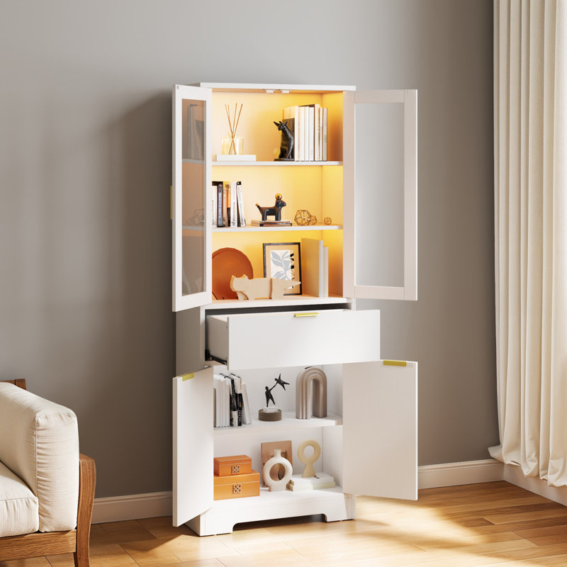  65'' H X 23.6'' W Standard Bookcase, White