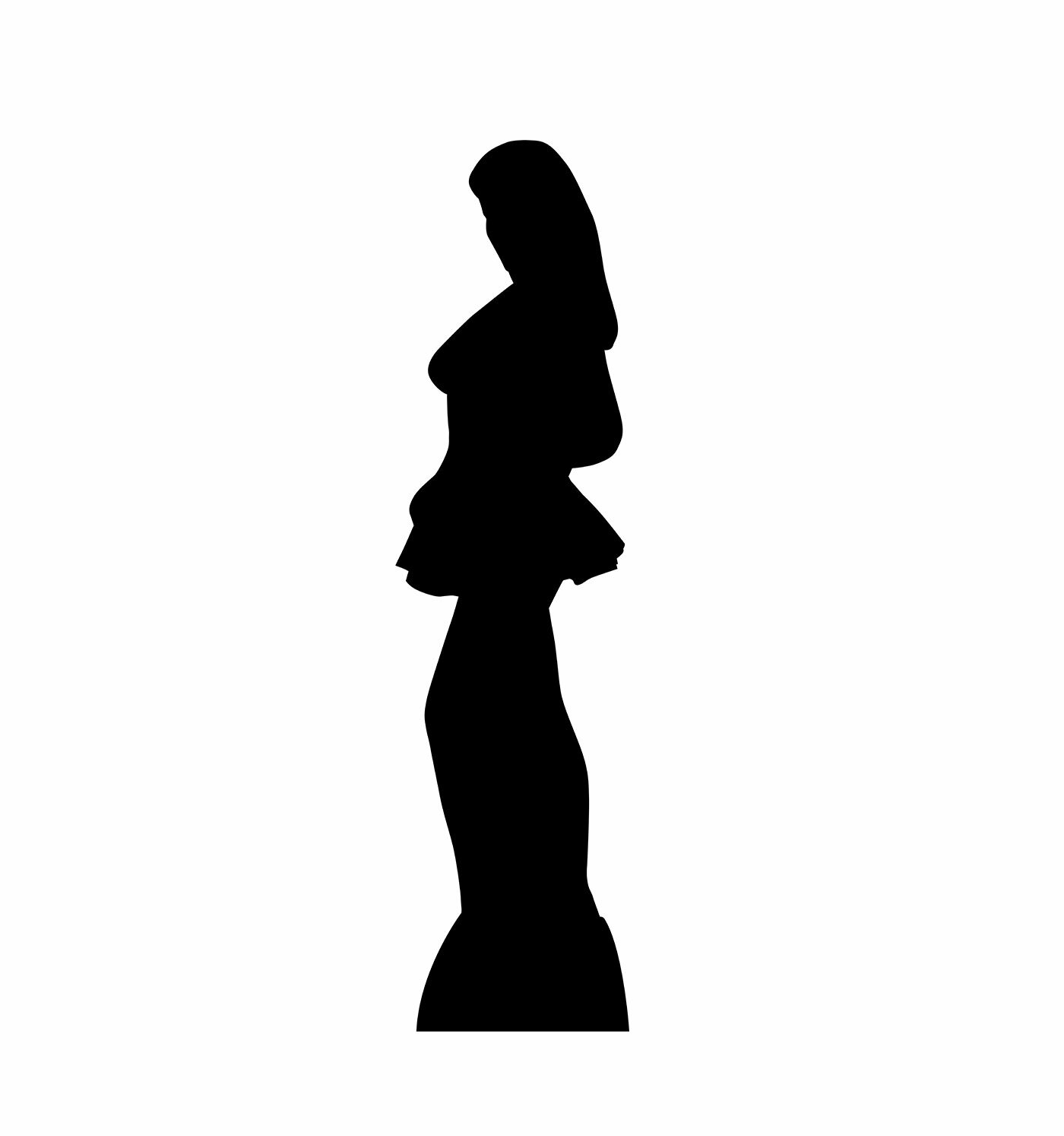 face profile silhouette girl