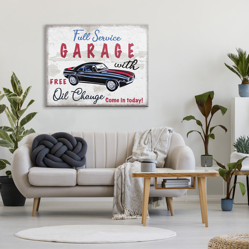 Garage à service complet - Publicité, Toile tendue, H 36 po x l 48 po x P 1,5 po