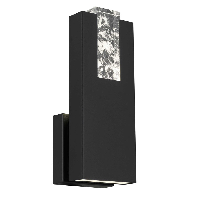 Mille LED Wall Sconce with Cloudy Crystal Accent, Keystone-Inspired Design, Up/Down Lighting, 3-CCT Selectable, Dimmable, Wet Rated, ADA Compliant