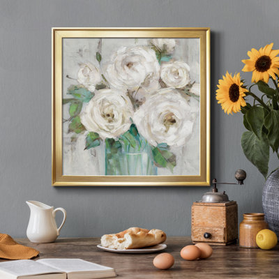 Cottage White - Reproduction d'art sur toile encadrée