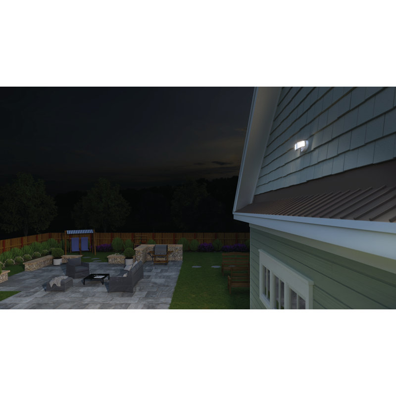 White Dual Head LED Outdoor Security Flood Light