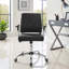 Chaise de bureau d'ordinateur moderne en similicuir à dossier moyen en treillis par Modway-20871449