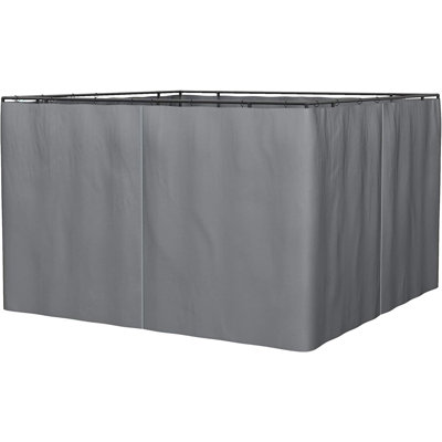 Gazebo Replacement Gazebo Sidewall With Zippers, 4-Side Sidewall