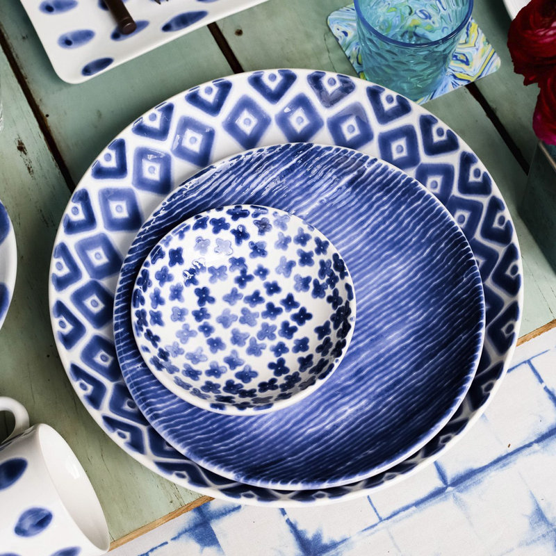 Santorini Handmade Ceramic Pasta Bowl