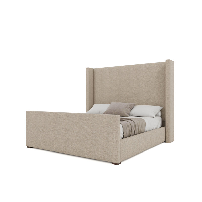 Lit de pied de lit Aylet Luxe, Lin, California King