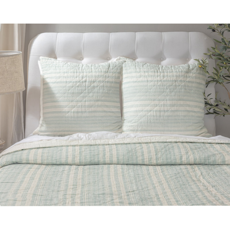 Franca Quilt, King Quilt, Sea Glass
