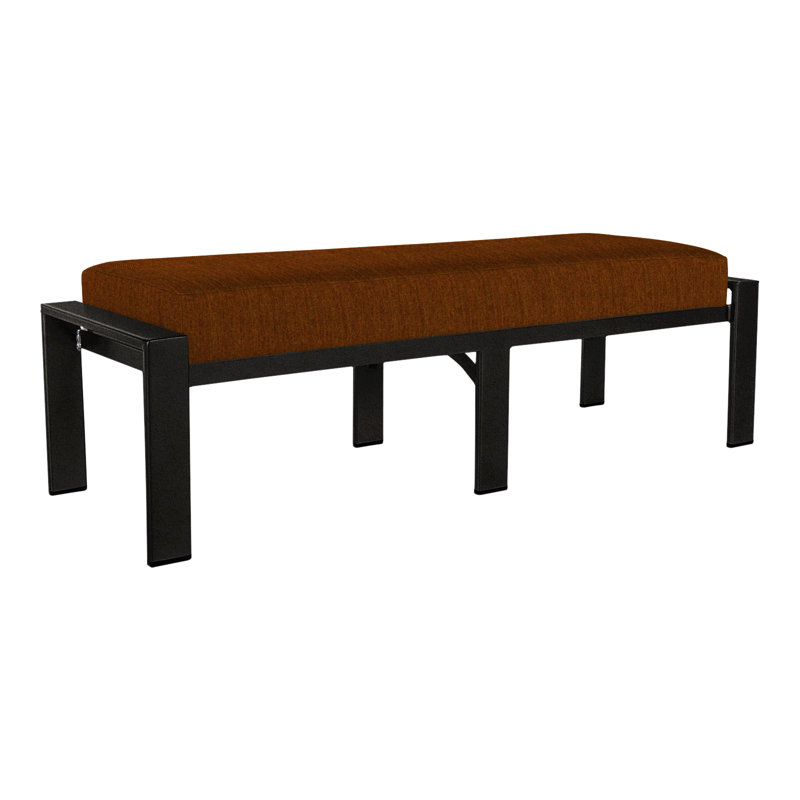 Studio Patio Bench, Carbon Black, Mainstreet Latte