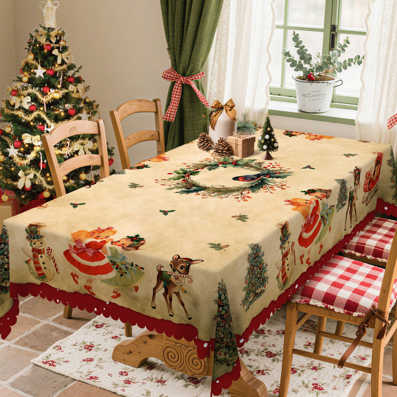 Nappe en polyester lavable Christmas, L 70,8 po x l 55,12 po