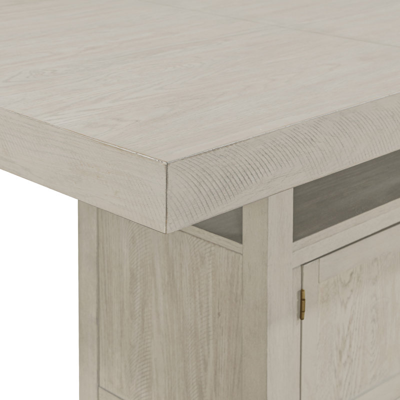 Garland Extendable Wood Counter Table, Washed Linen