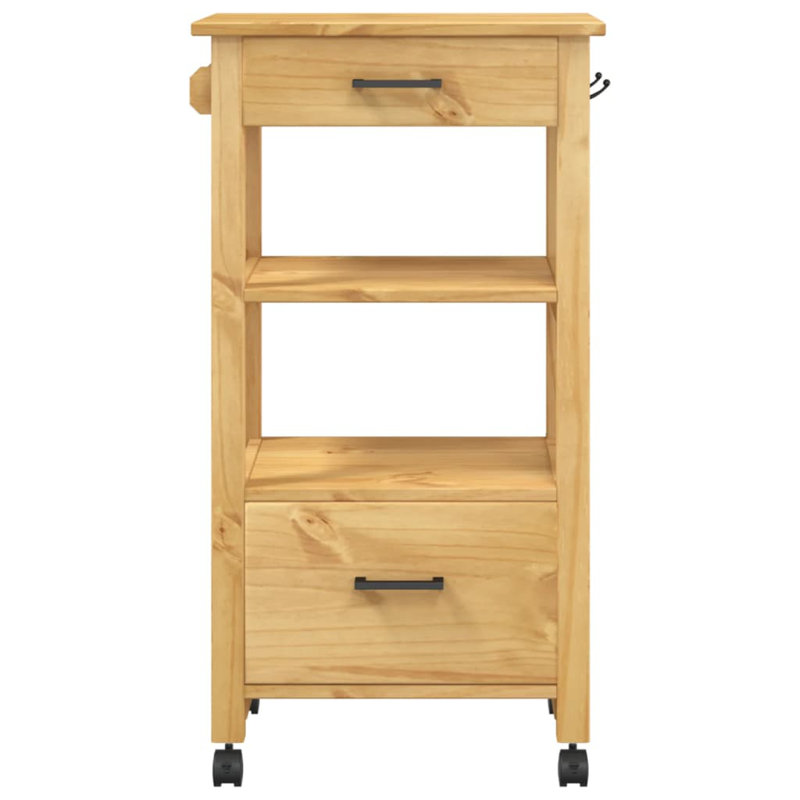 Kitchen Serving Cart, Honey