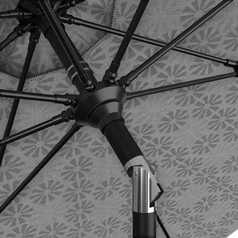 Parasol de marché 9 pi Santana Praneeth, Spiro graphite - Pacifica Premium, Noir, noir, noir, noir