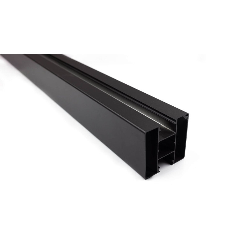 Frame It All Charcoal Aluminum Line Post for Posts