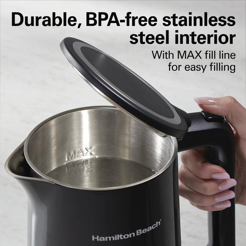 Hamilton Beach 1.7L Black Stainless Steel Digital Kettle