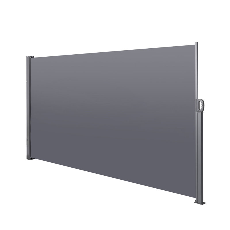Auvent rétractable 138 po x 71 po, gris, et imperméable, pour intimité pour piscines 138 po x 71 po