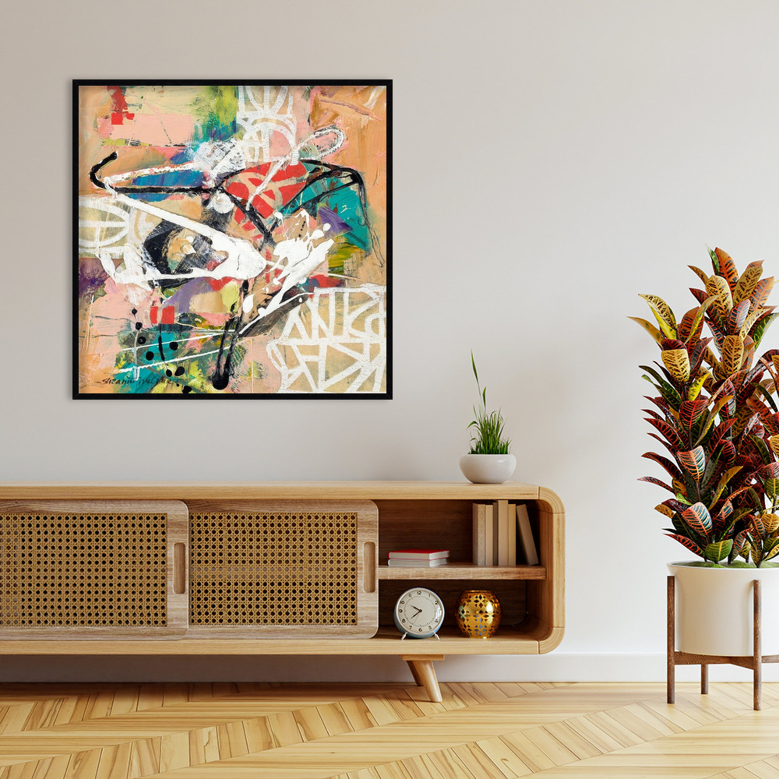 Sutter "Talk 2 Me" Print by Suzanne McCourt, 41" H x 41" W, Black