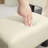 Ottoman Foot Rest, Small Linen Cube Stool for Living Room Entryway, Beige | Wood Frame | Lightweight-770192310