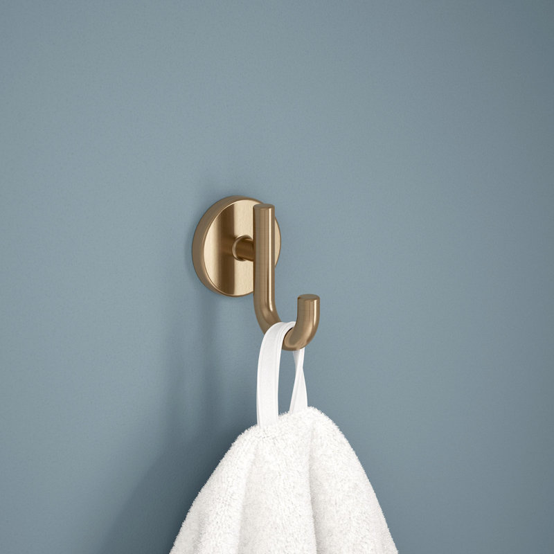Trinsic Single Towel Hook Bath Hardware Accessory, Brilliance Champagne Bronze
