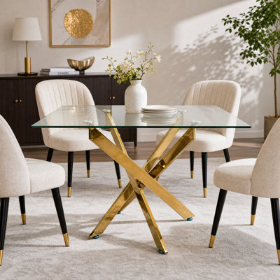 with Iron Base Dining Table