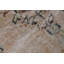 Tapis Oushak, tapis beige, petits tapis de 2,3 x 2,3 pieds, tapis turc, tapis rétro