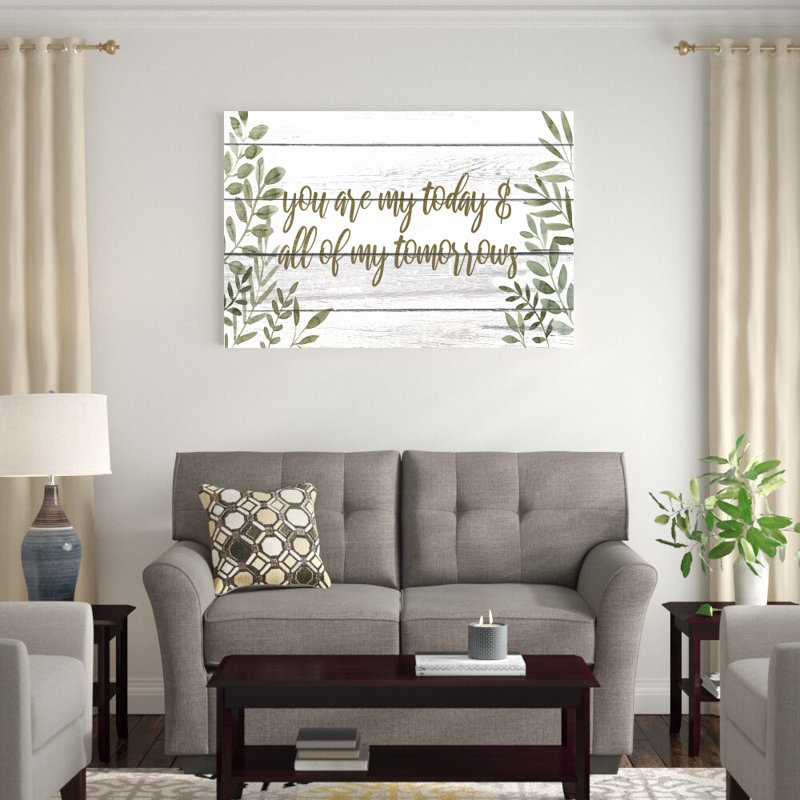 «My Forever II» par Grace Popp - art textuel sur toile tendue, H 32 po x l 48 po