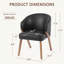 Chaise rembourrée avec pieds en bois-1950106058