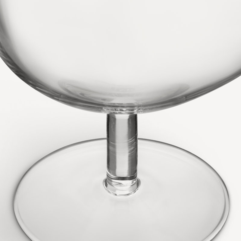 Bod Handmade Glass Table Vase, 9.06" H x 4.92" W x 4.92" D, Clear