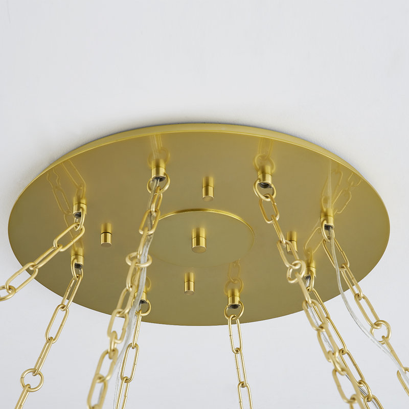 ASBURY PARK 8 LIGHT CHANDELIER, Aged Brass