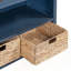 Console rétro avec 3 tiroirs de rangement et paniers tissés, parfaite pour le vestibule, le couloir et l'organisation du salon.-687262780