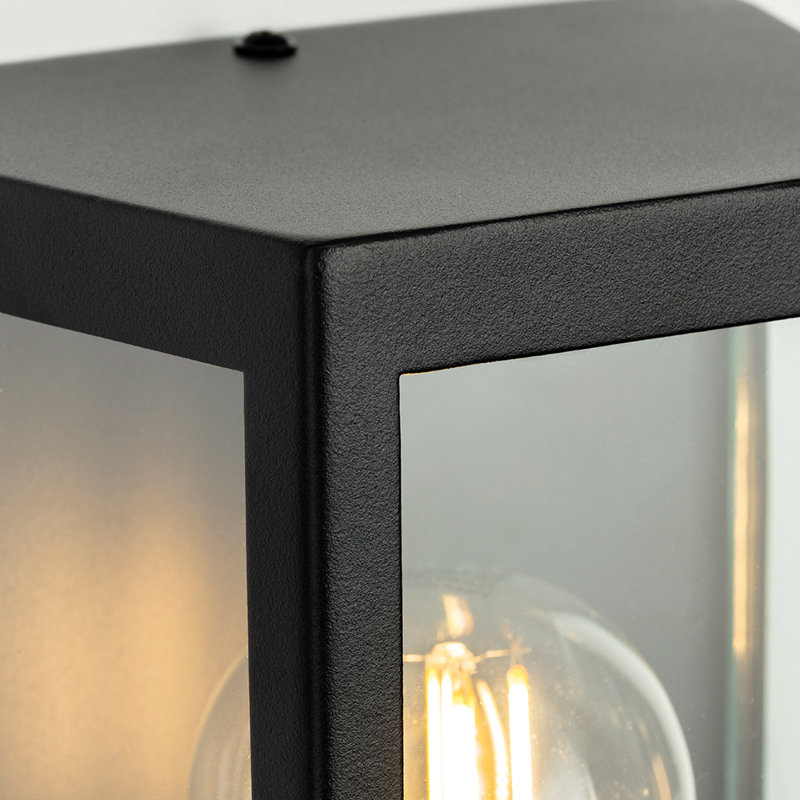 23cm H Outdoor Flush Mount, Black