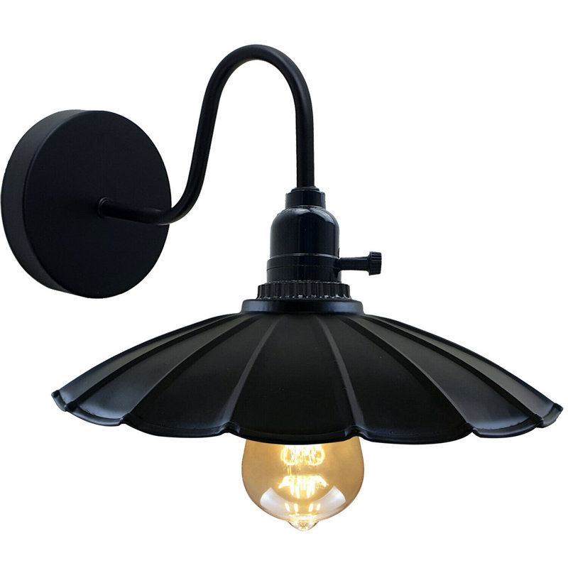 Langston Armed Sconce, Black