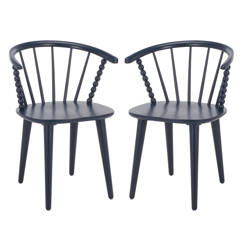 Paras Curved Back Dining Chair, Navy